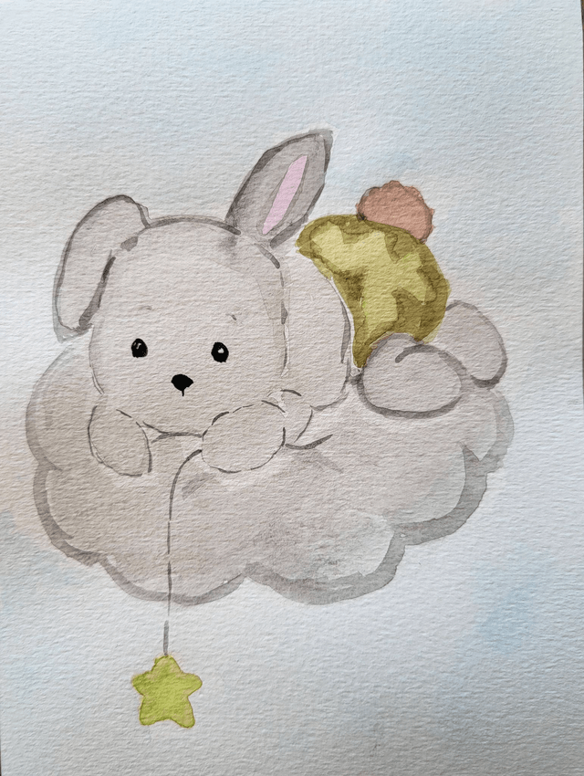 Lapin sur son nuage