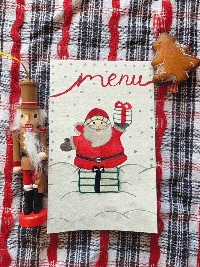 Carte menu Noël