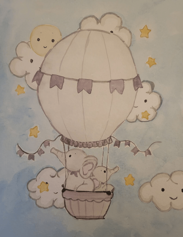 Les éléphants en Montgolfière 