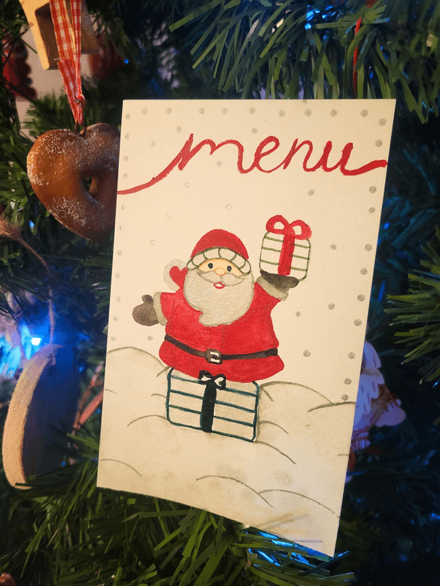 Carte menu Noël