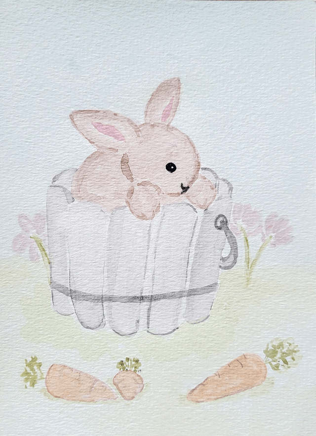 Le petit lapin et ses carottes 