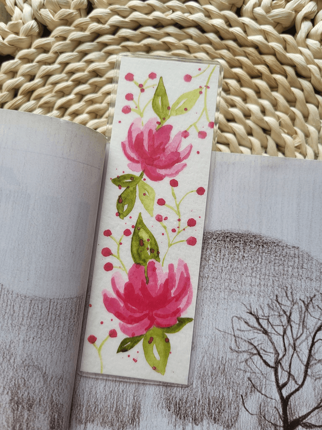Marque-page un nénuphar rose 