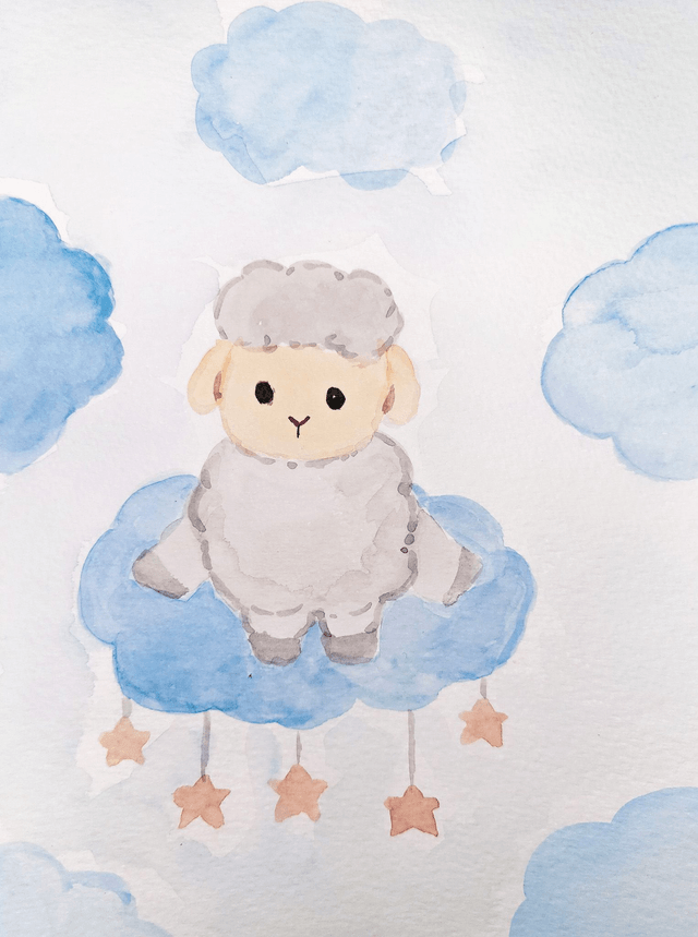Le petit mouton sur son nuage