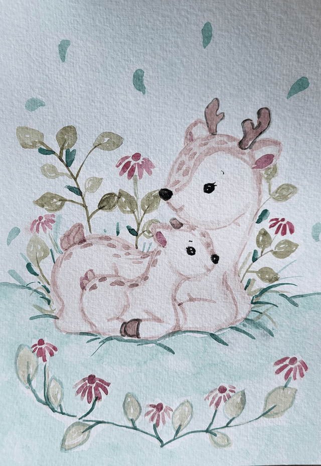 Les deux petits faons 