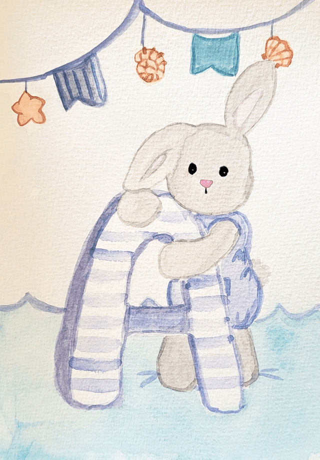 Le lapin avec la lettre A