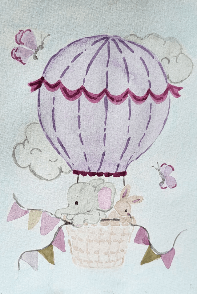 En montgolfière 