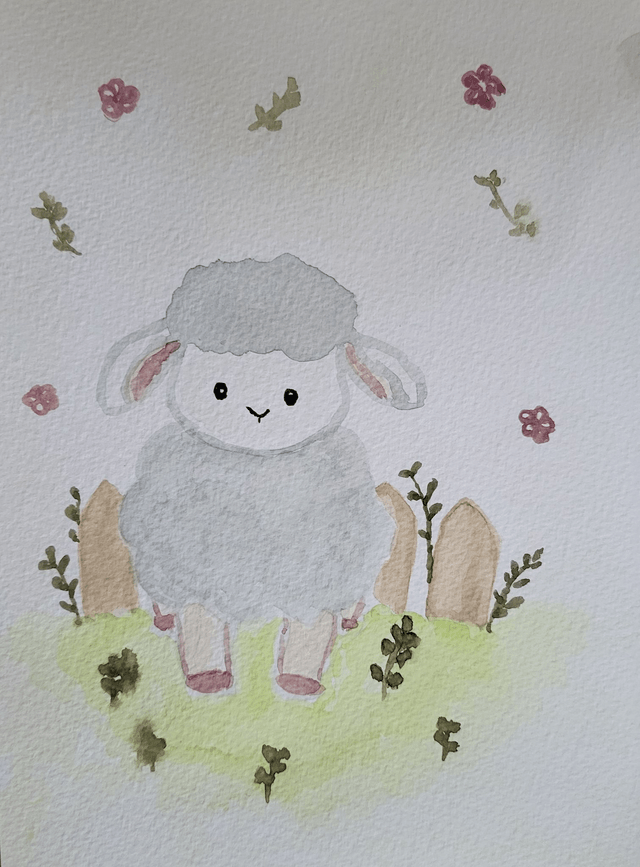 Un petit mouton dans la prairie