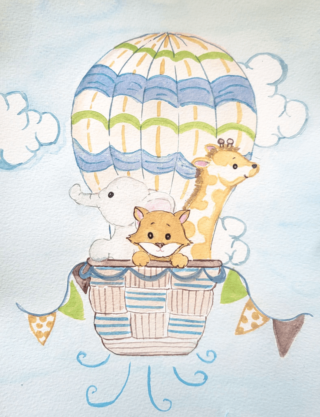 Les animaux en montgolfière 