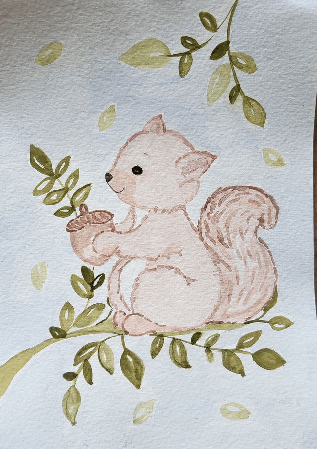 Le petit écureuil bien mignon 