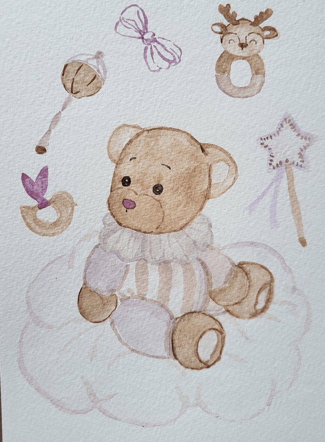 Le petit ours et ses jouets 