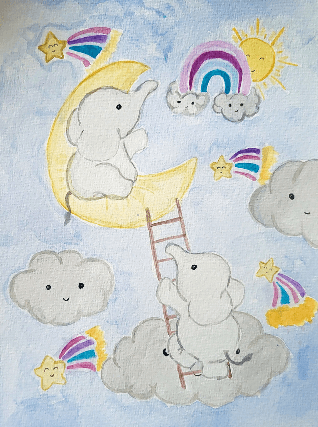 Les éléphants dans le ciel