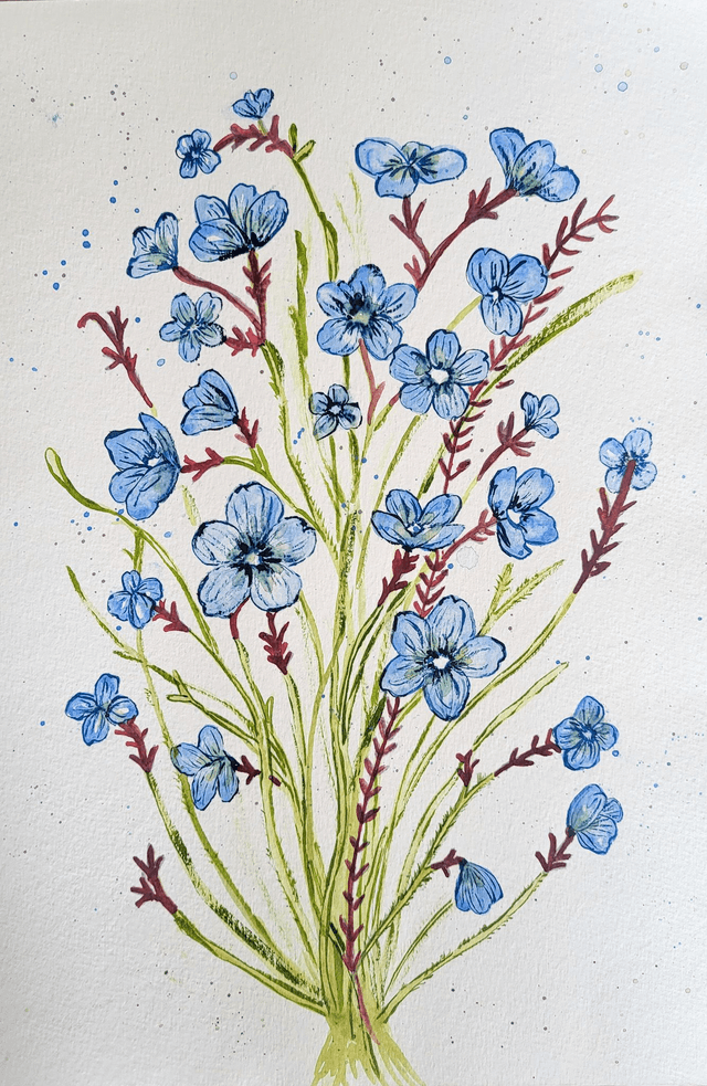 Les fleurs bleues 