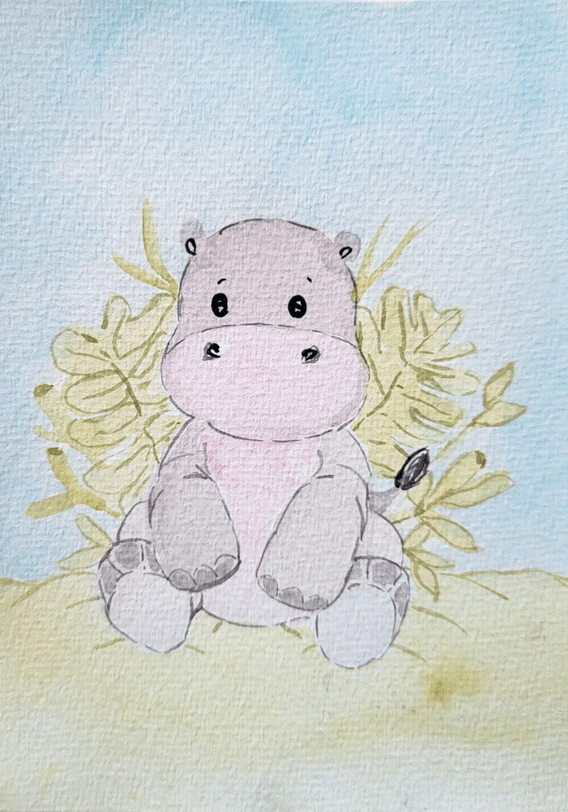 Un mignon hippopotame