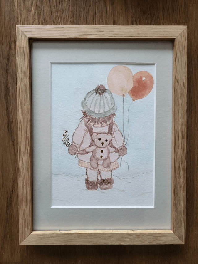 Petite fille et ses ballons 